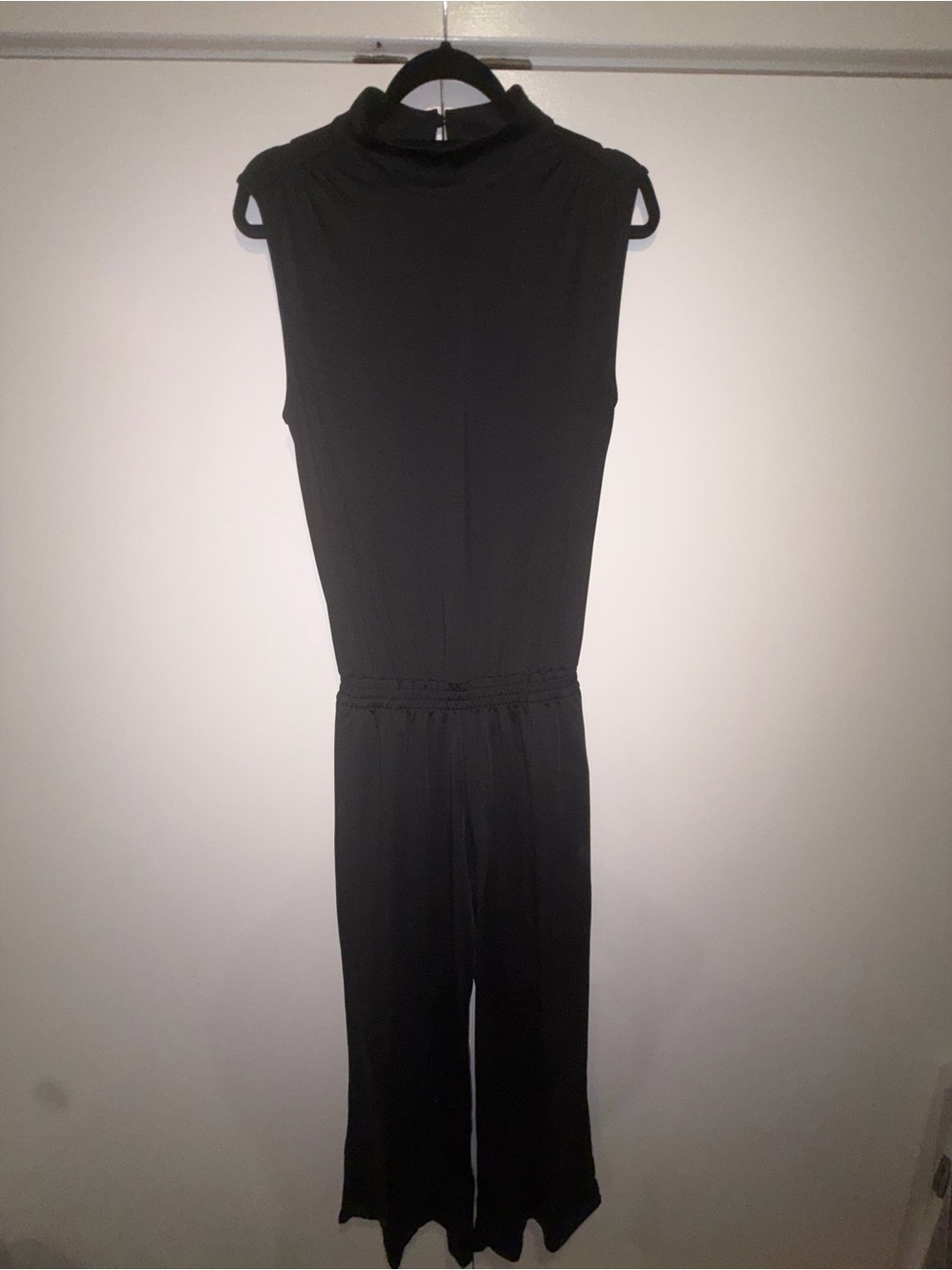 NWT Halara Easy Peasy Black Wide Leg Jumpsuit S Petite
